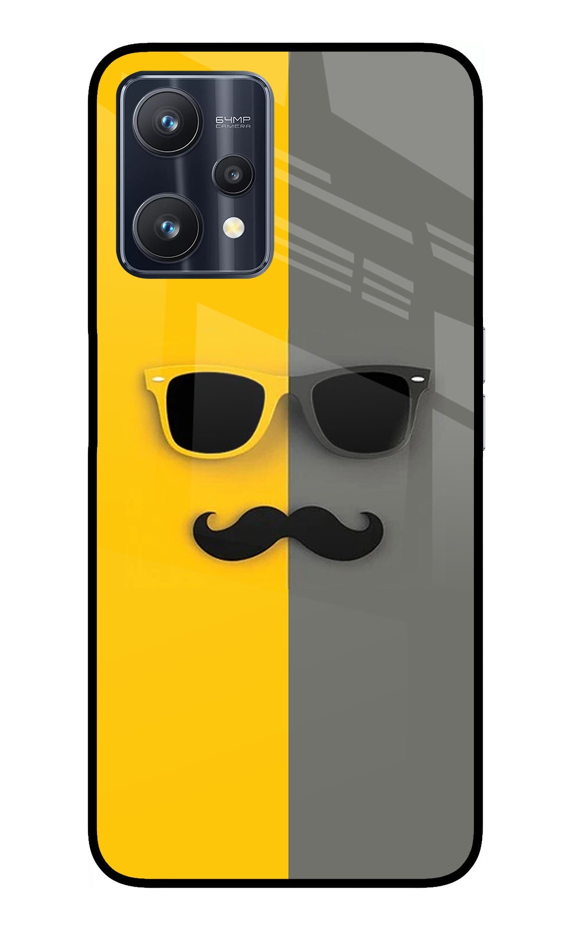 Sunglasses with Mustache Realme 9 Pro 5G Glass Case