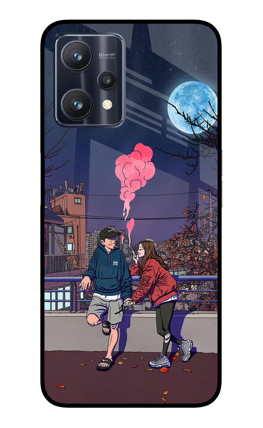 Chilling Couple Realme 9 Pro 5G Back Cover, Glass case