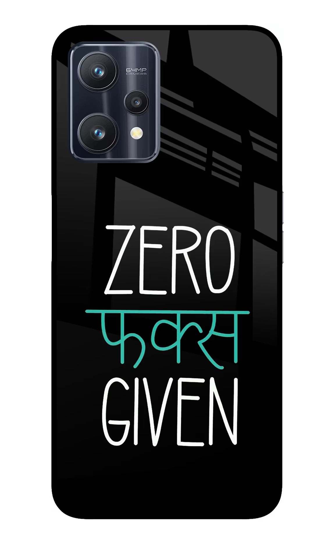 Zero Fucks Given Realme 9 Pro 5G Glass Case Back Cover by Casekaro