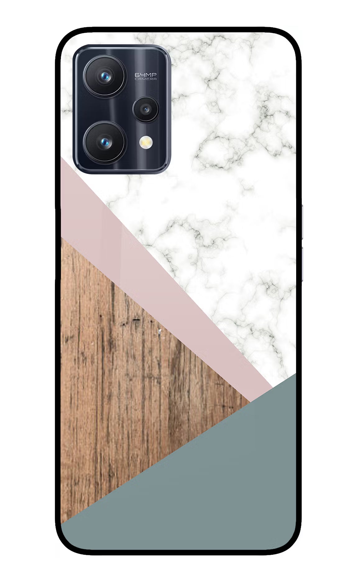 Marble wood Abstract Realme 9 Pro 5G Glass Case Back Cover by Casekaro