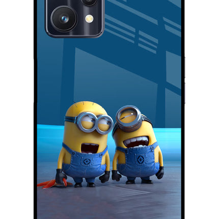 Minion Laughing Realme 9 Pro 5G Glass Case Back Cover by Casekaro