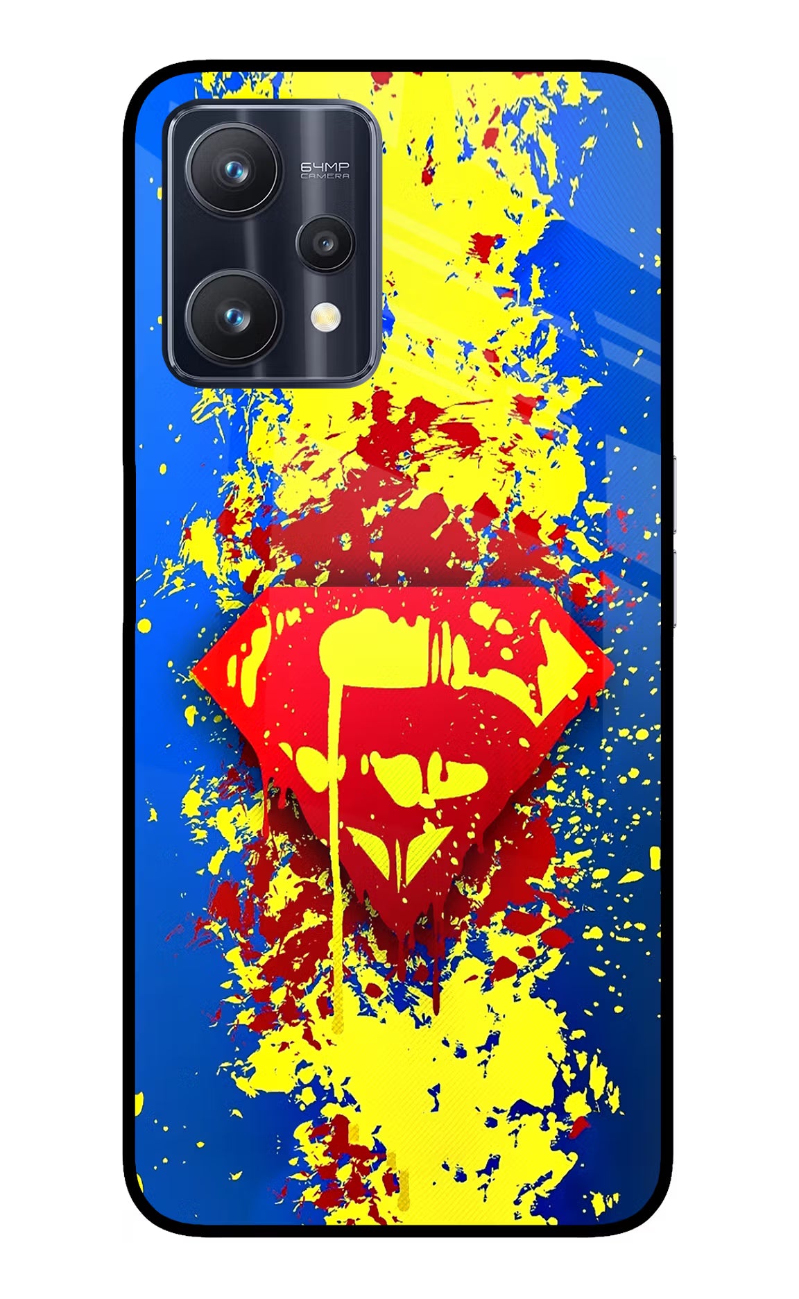 Superman logo Realme 9 Pro 5G Glass Case Back Cover by Casekaro