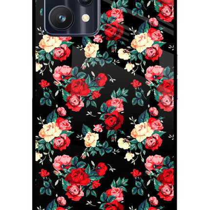 Rose Pattern Realme 9 Pro 5G Glass Case
