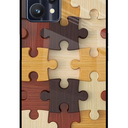 Wooden Puzzle Realme 9 Pro 5G Glass Case