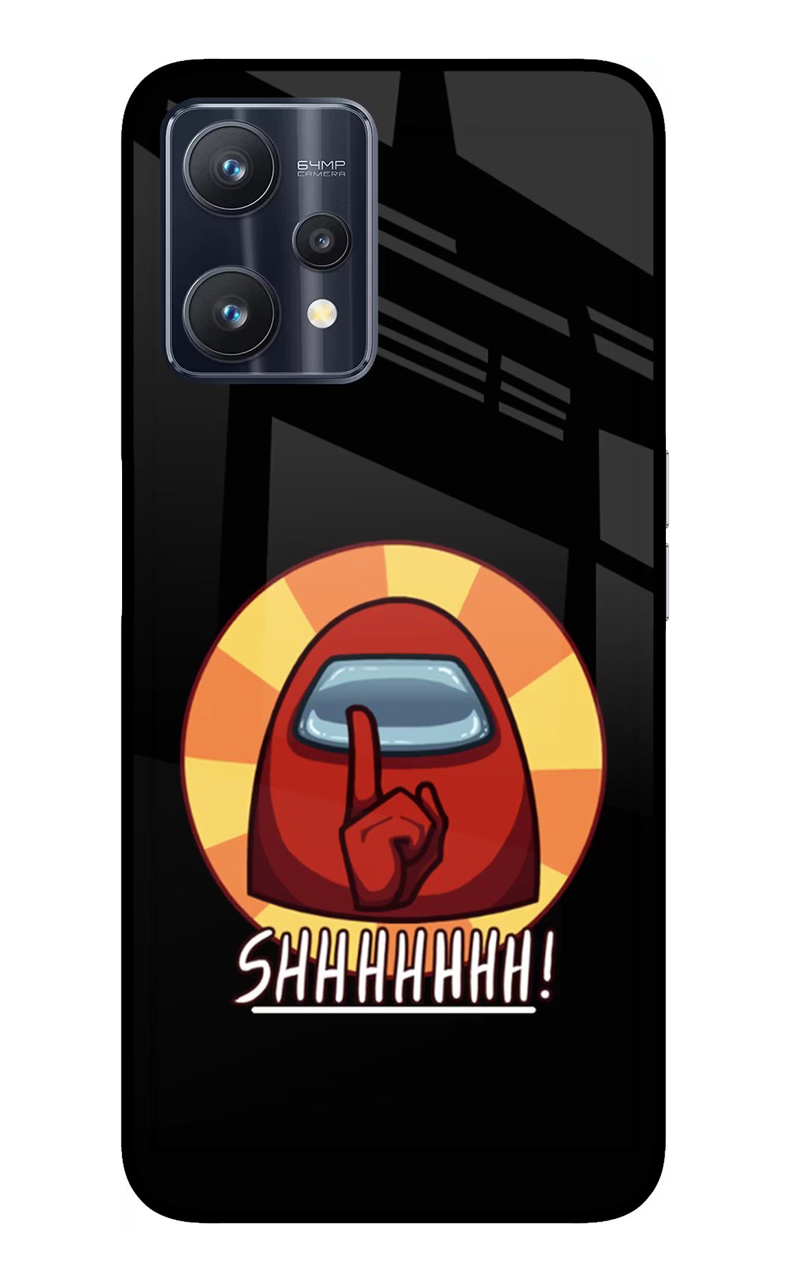 Among Us Shhh! Realme 9 Pro 5G Glass Case Back Cover by Casekaro