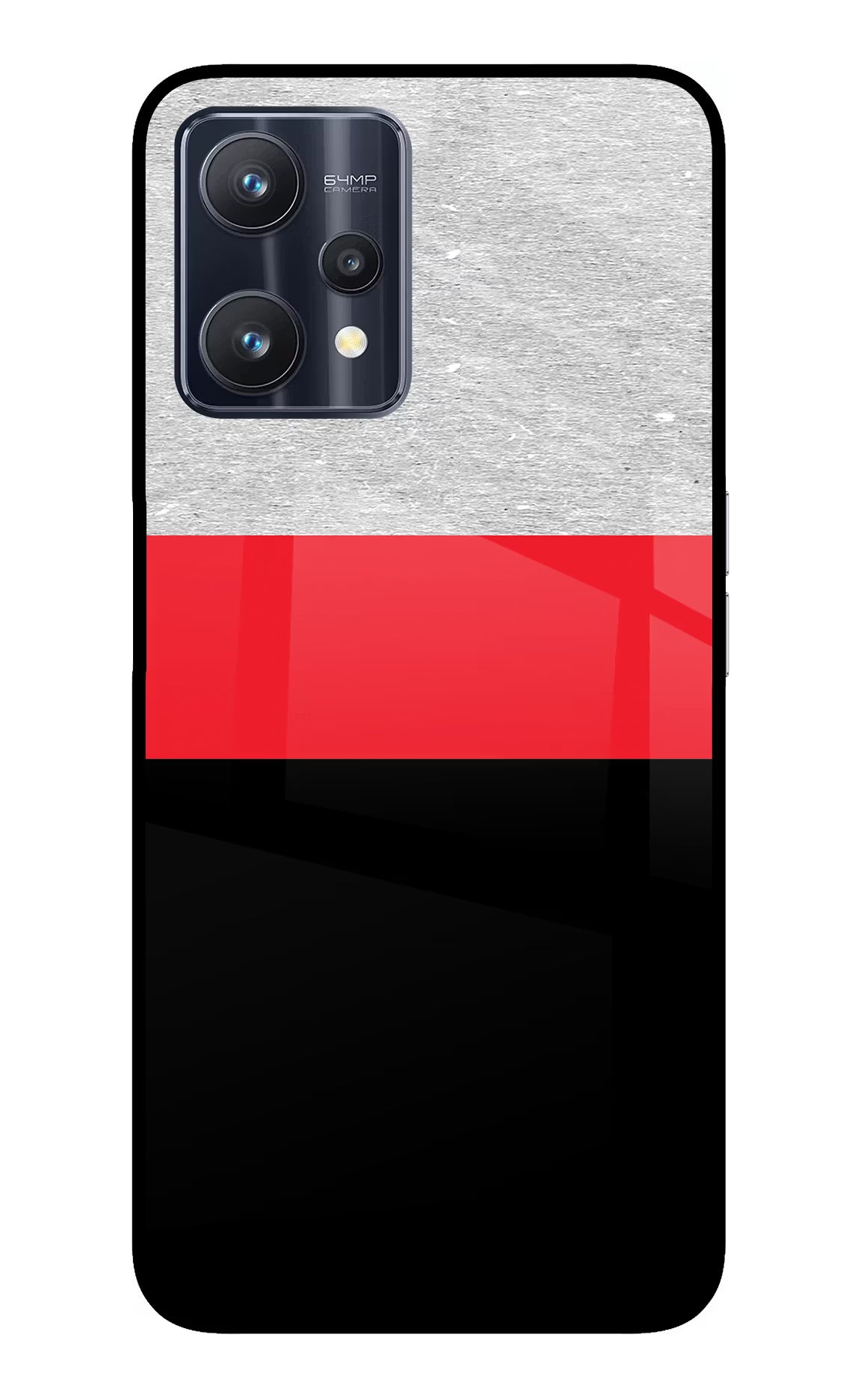 Tri Color Pattern Realme 9 Pro 5G Glass Case Back Cover by Casekaro