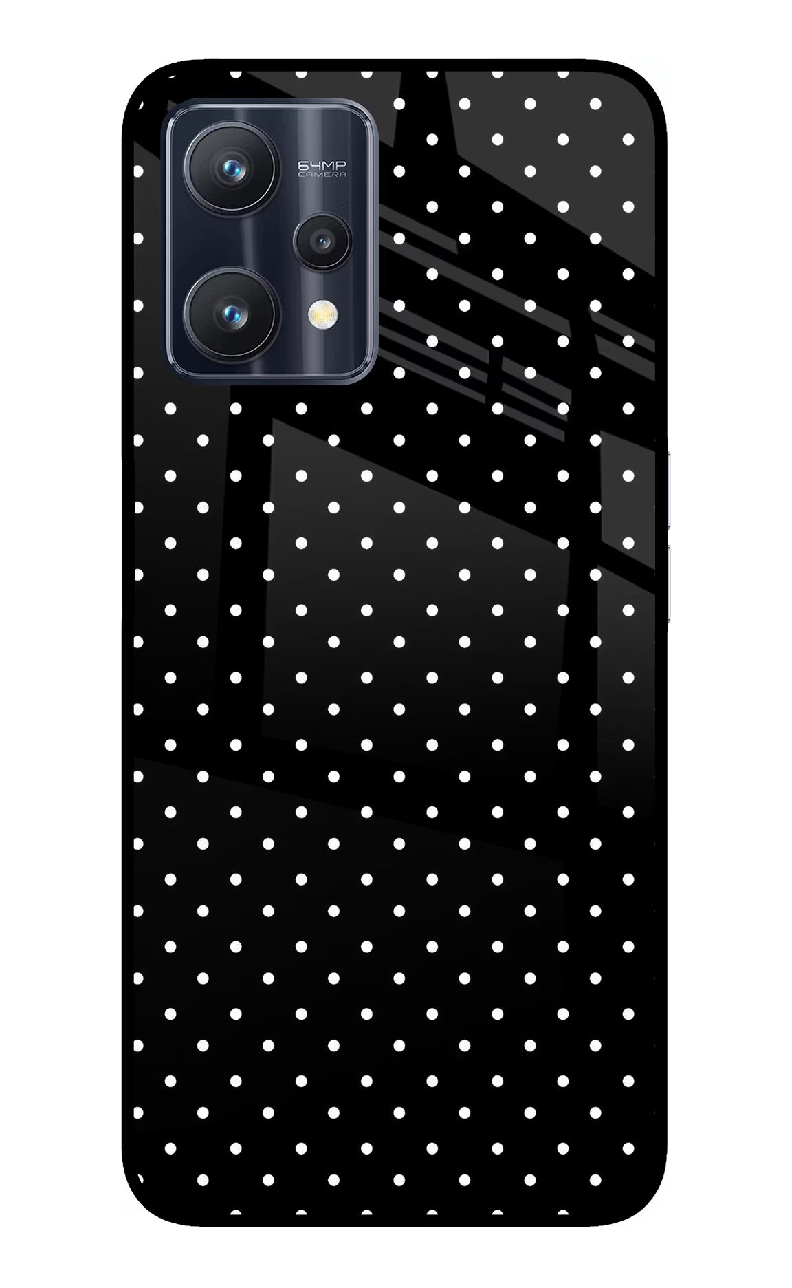 White Dots Realme 9 Pro 5G Glass Case Back Cover by Casekaro