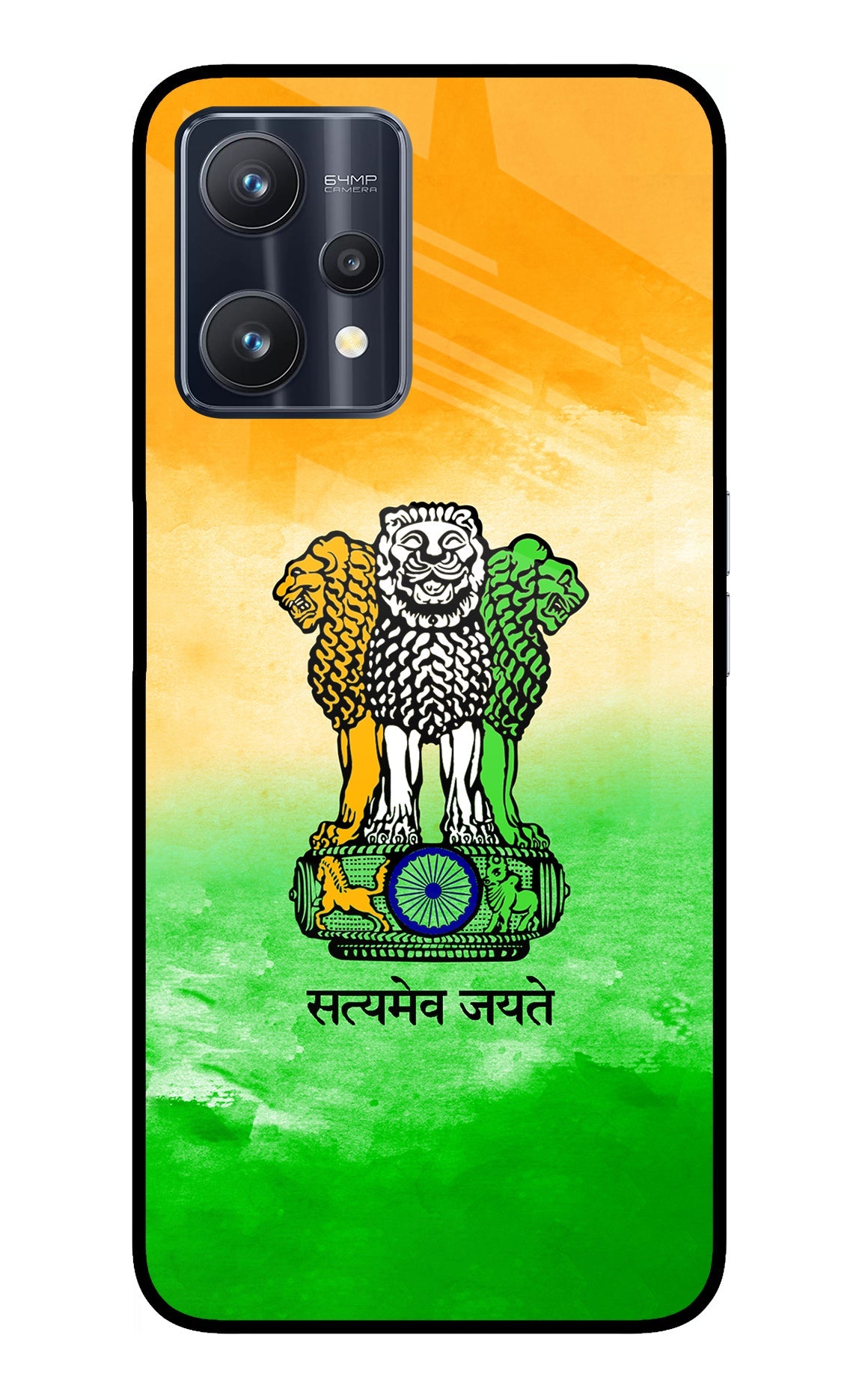 Satyamev Jayate Flag Realme 9 Pro 5G Glass Case