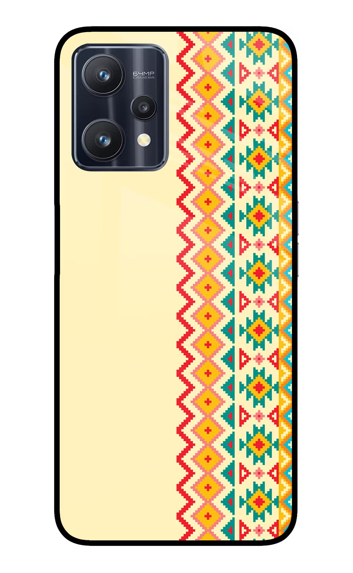 Ethnic Seamless Realme 9 Pro 5G Glass Case Back Cover by Casekaro