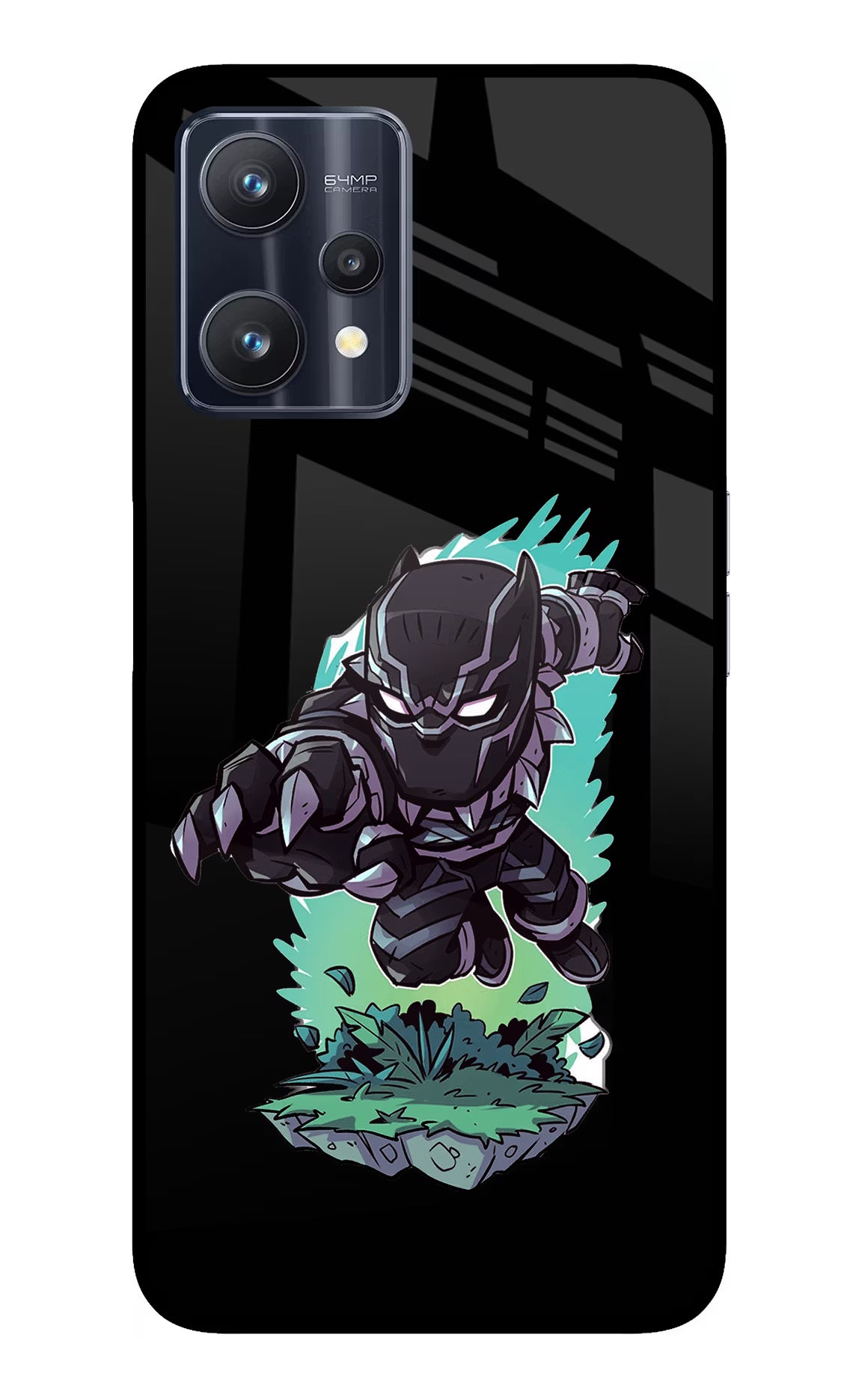 Black Panther Realme 9 Pro 5G Glass Case Back Cover by Casekaro