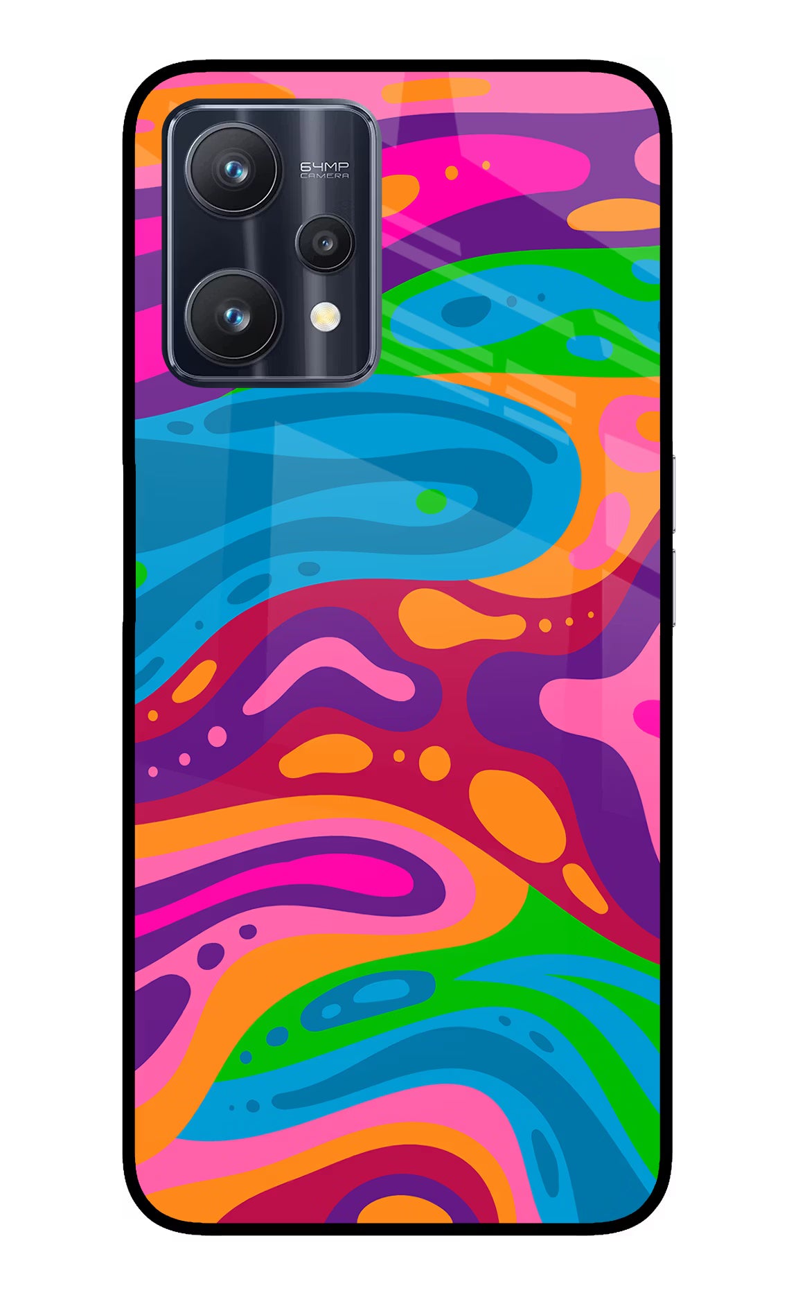 Trippy Pattern Realme 9 Pro 5G Glass Case Back Cover by Casekaro