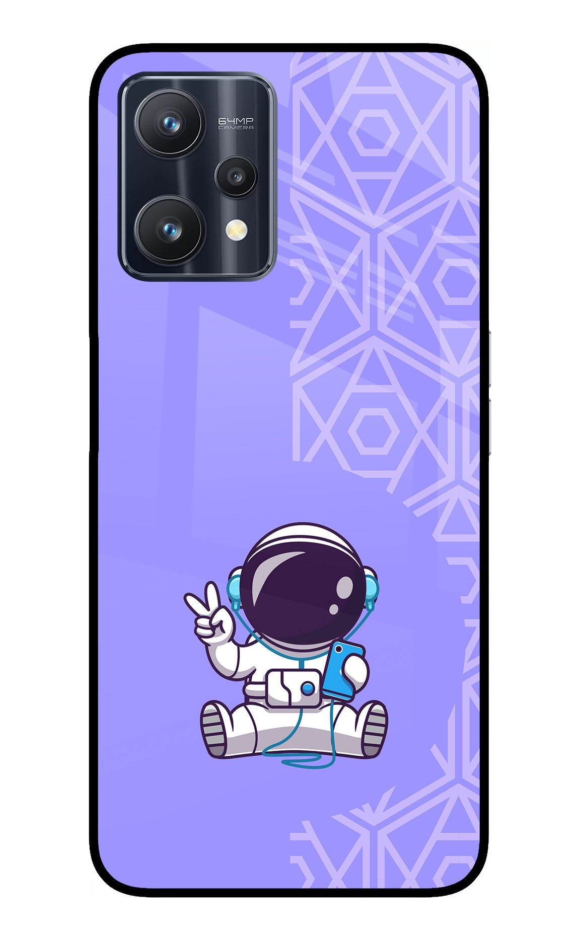 Cute Astronaut Chilling Realme 9 Pro 5G Glass Case