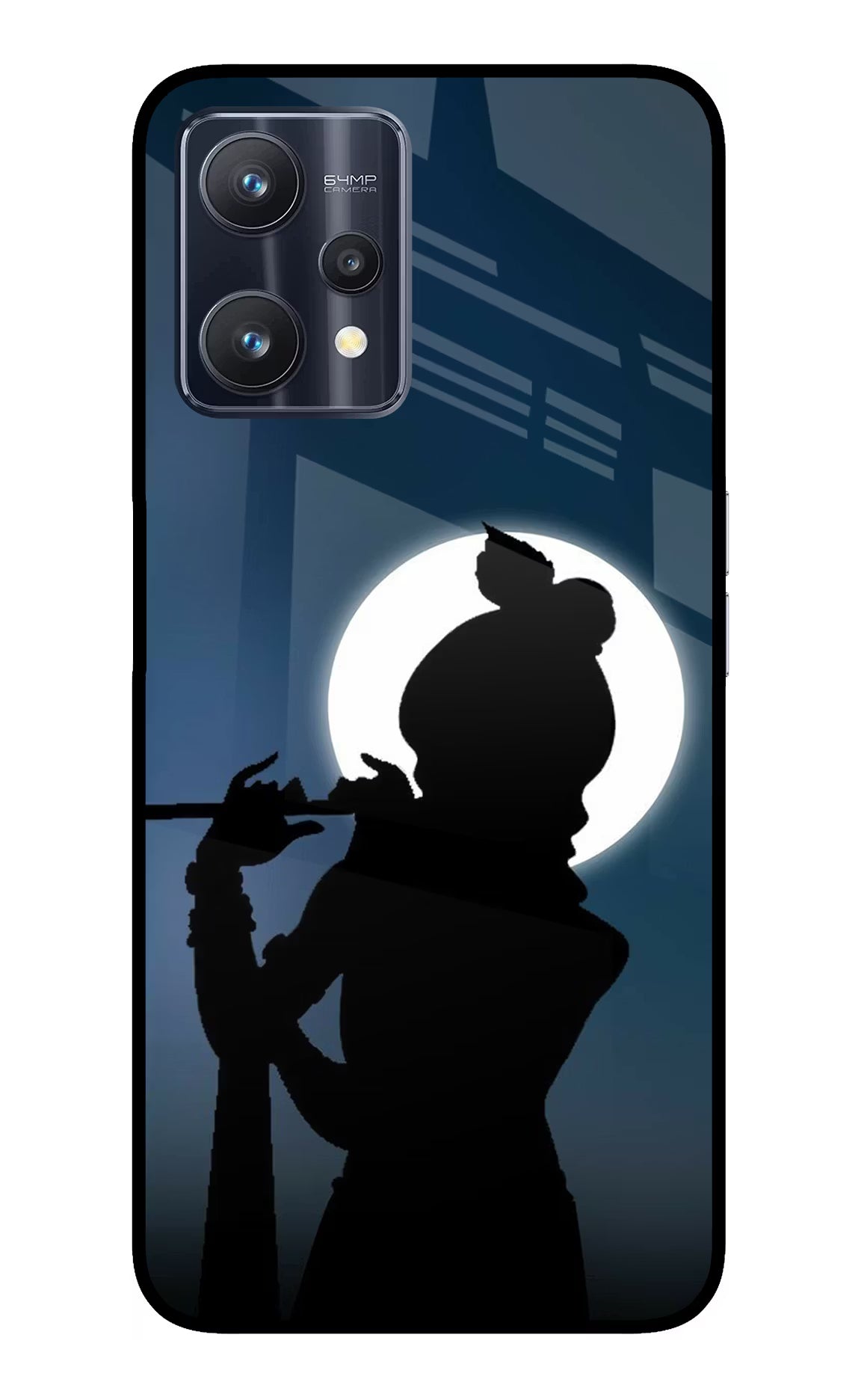 Shri Krishna Silhouette Realme 9 Pro 5G Glass Case Back Cover by Casekaro