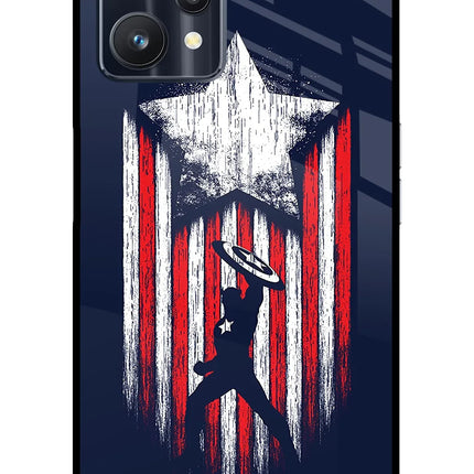 Captain America Marvel Art Realme 9 Pro 5G Glass Case