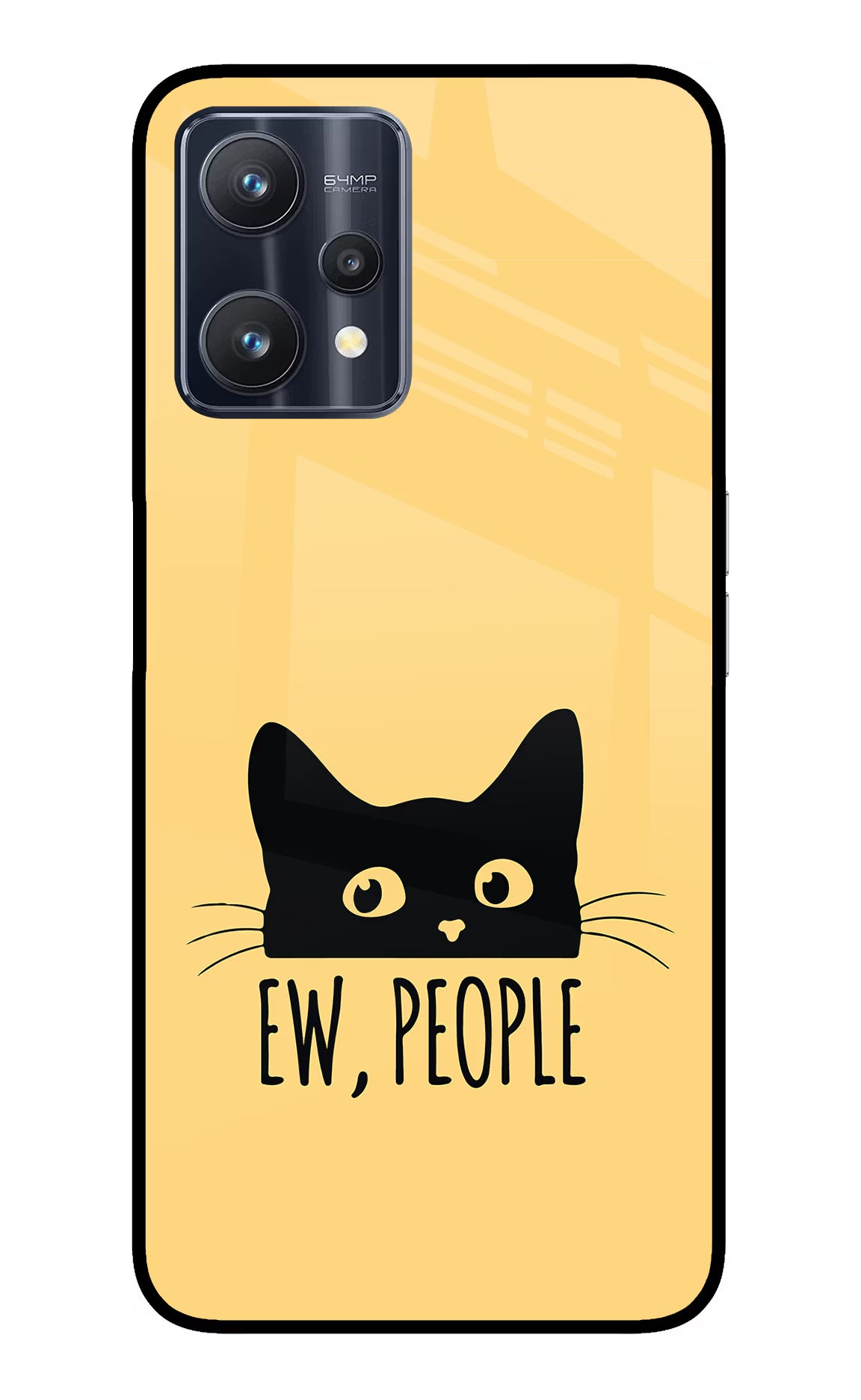 Ew People Catitude Realme 9 Pro 5G Glass Case Back Cover by Casekaro