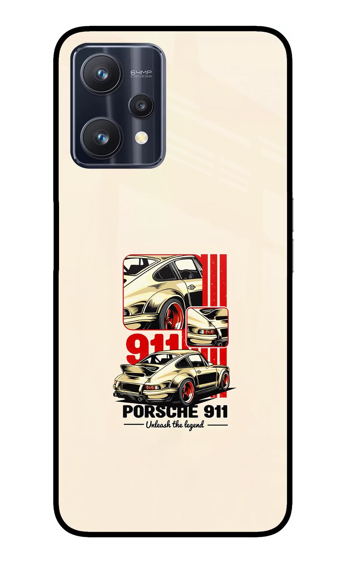 Classic Porsche 911 Realme 9 Pro 5G Glass Case Back Cover by Casekaro