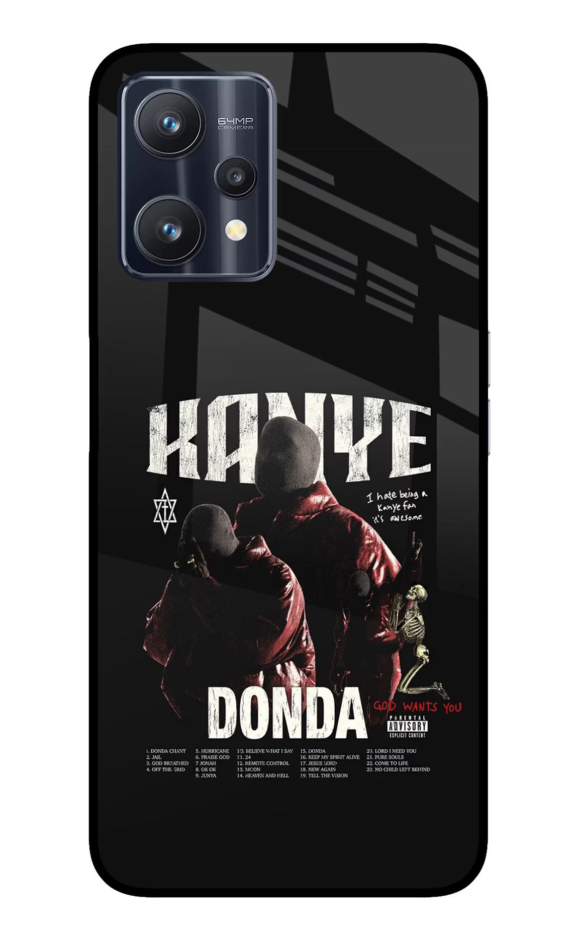 Donda Kanye West Realme 9 Pro 5G Glass Case Back Cover by Casekaro