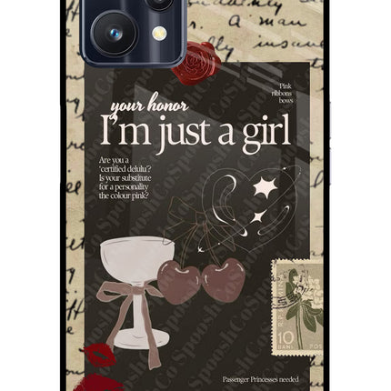 I am just a girl Realme 9 Pro 5G Glass Case