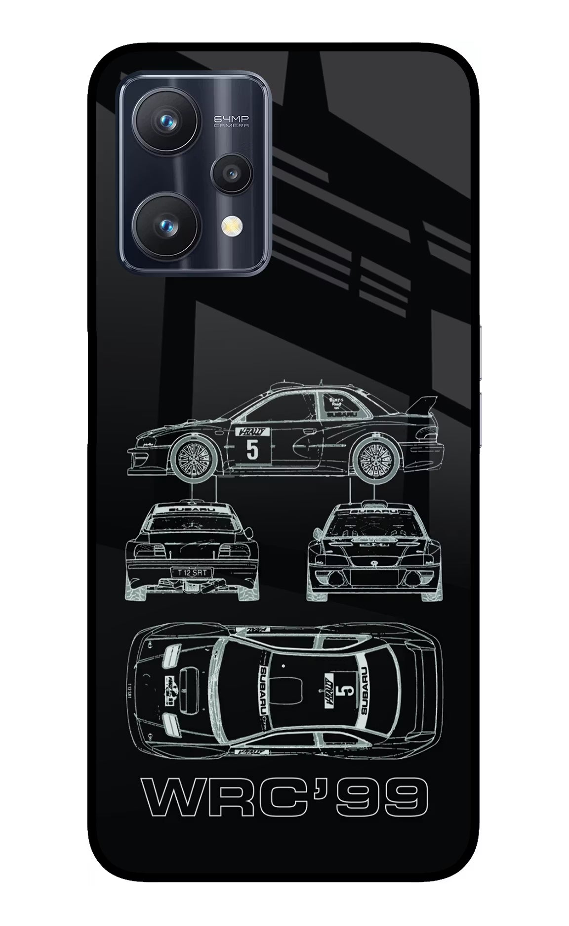 WRC'99 Realme 9 Pro 5G Glass Case Back Cover by Casekaro