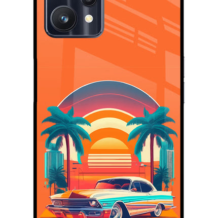 Palm Drive 80s Realme 9 Pro 5G Glass Case