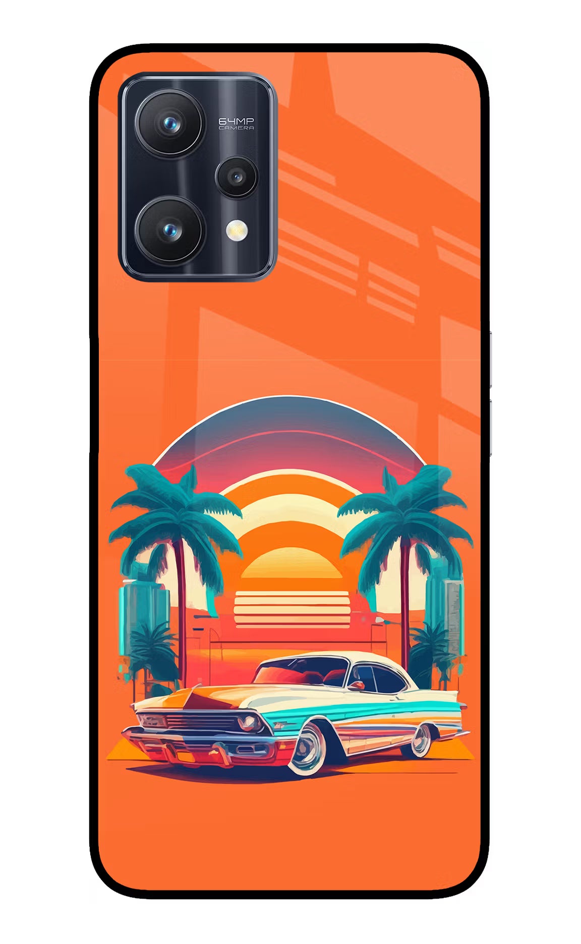 Palm Drive 80s Realme 9 Pro 5G Glass Case