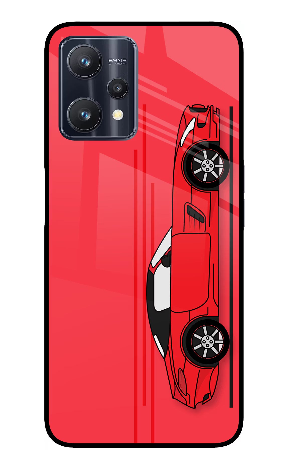 Red Velocity Realme 9 Pro 5G Glass Case