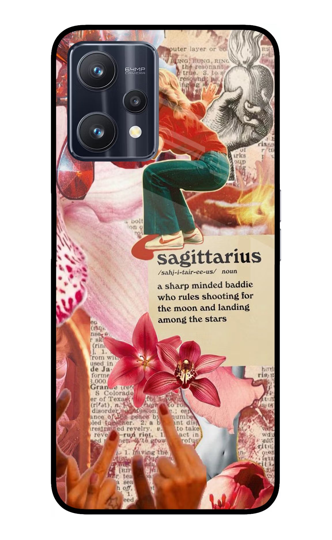 Sagittarius Zodiac Realme 9 Pro 5G Glass Case Back Cover by Casekaro