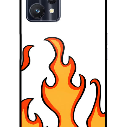 Fired Up – White Realme 9 Pro 5G Glass Case