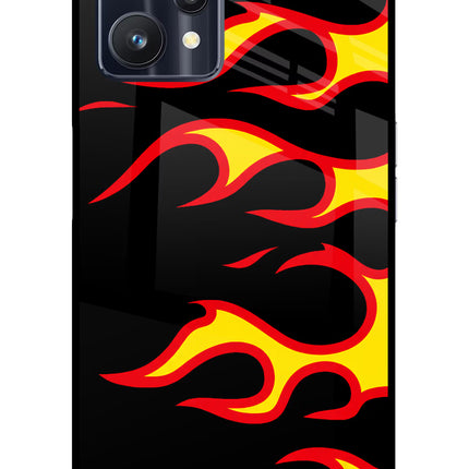 Side Sweep Flames Realme 9 Pro 5G Glass Case