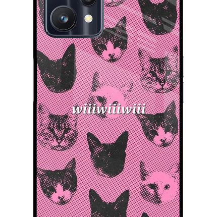 Pink Cats Realme 9 Pro 5G Glass Case