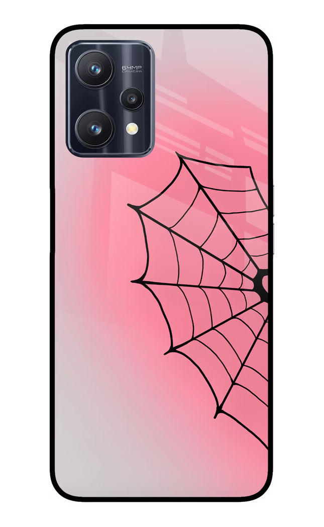 Pink Web Realme 9 Pro 5G Glass Case