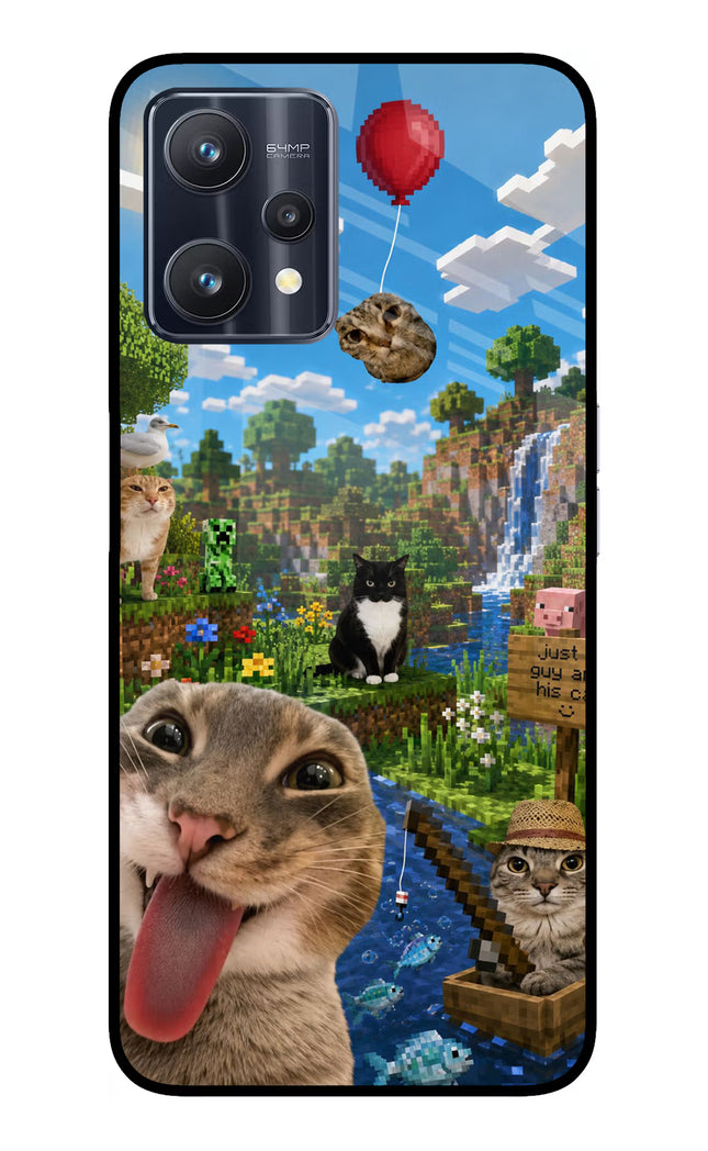 Minecraft Cat Chaos Realme 9 Pro 5G Glass Case
