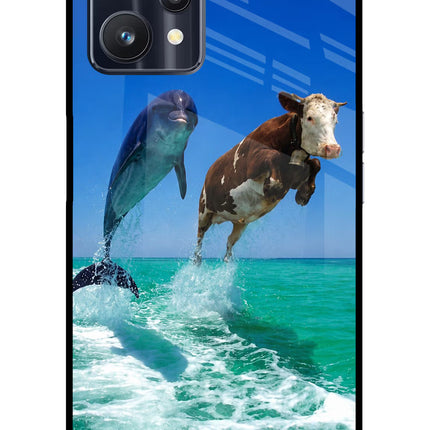 Dolphin vs Cow Realme 9 Pro 5G Glass Case