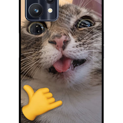 Silly Cat Call Realme 9 Pro 5G Glass Case