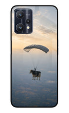 Skydiving Cow Realme 9 Pro 5G Glass Case