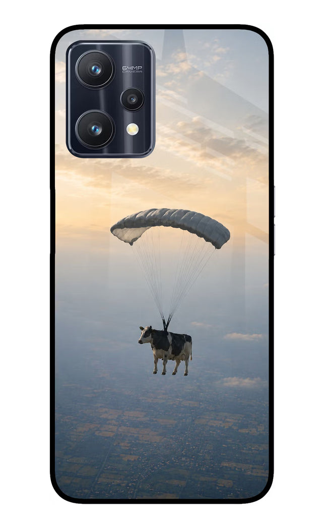 Skydiving Cow Realme 9 Pro 5G Glass Case