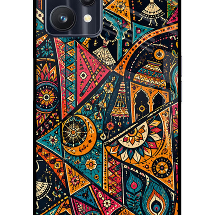 Folk Print Realme 9 Pro 5G Glass Case