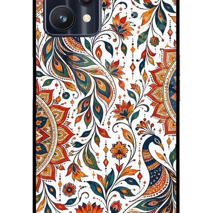White Mayura Realme 9 Pro 5G Glass Case