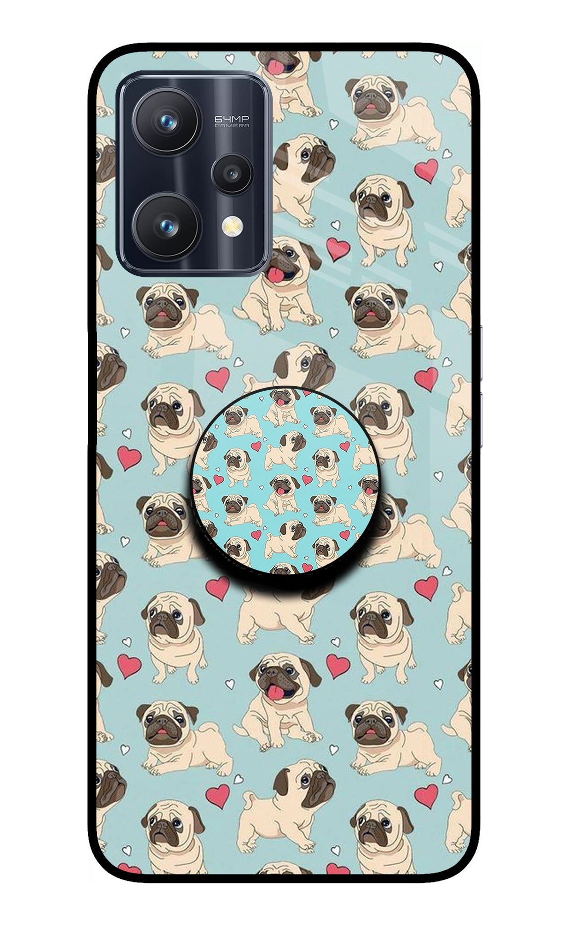 Pug Dog Realme 9 Pro 5G Glass Case