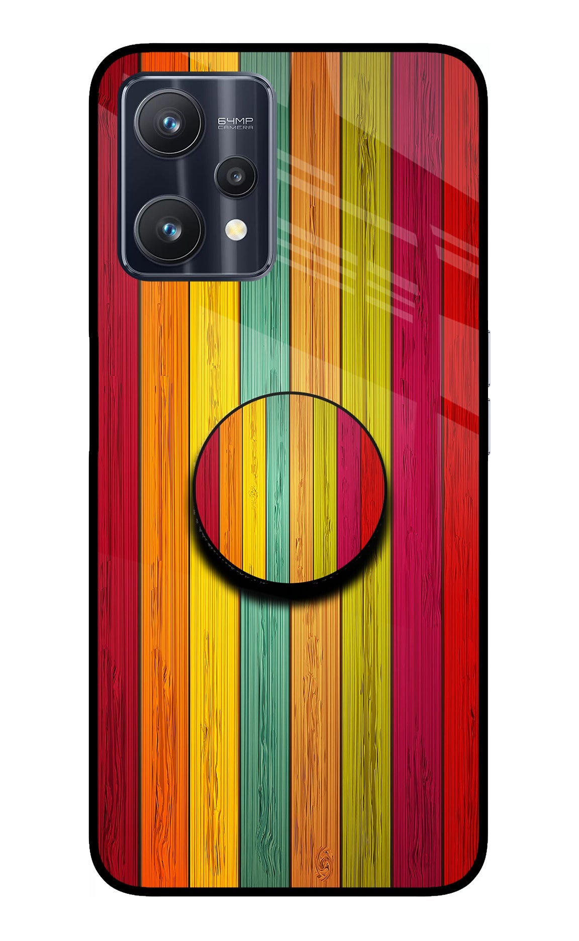 Multicolor Wooden Realme 9 Pro 5G Pop Case