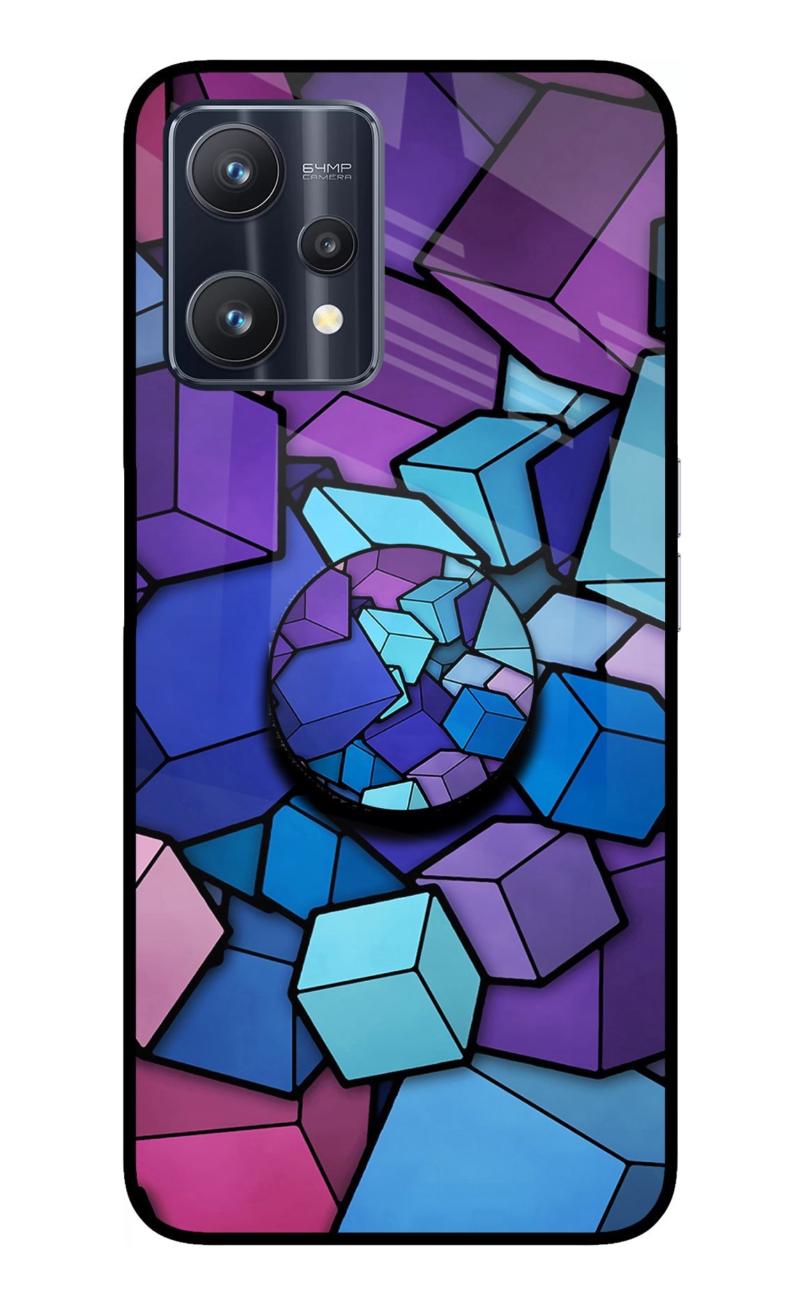 Cubic Abstract Realme 9 Pro 5G Glass Case
