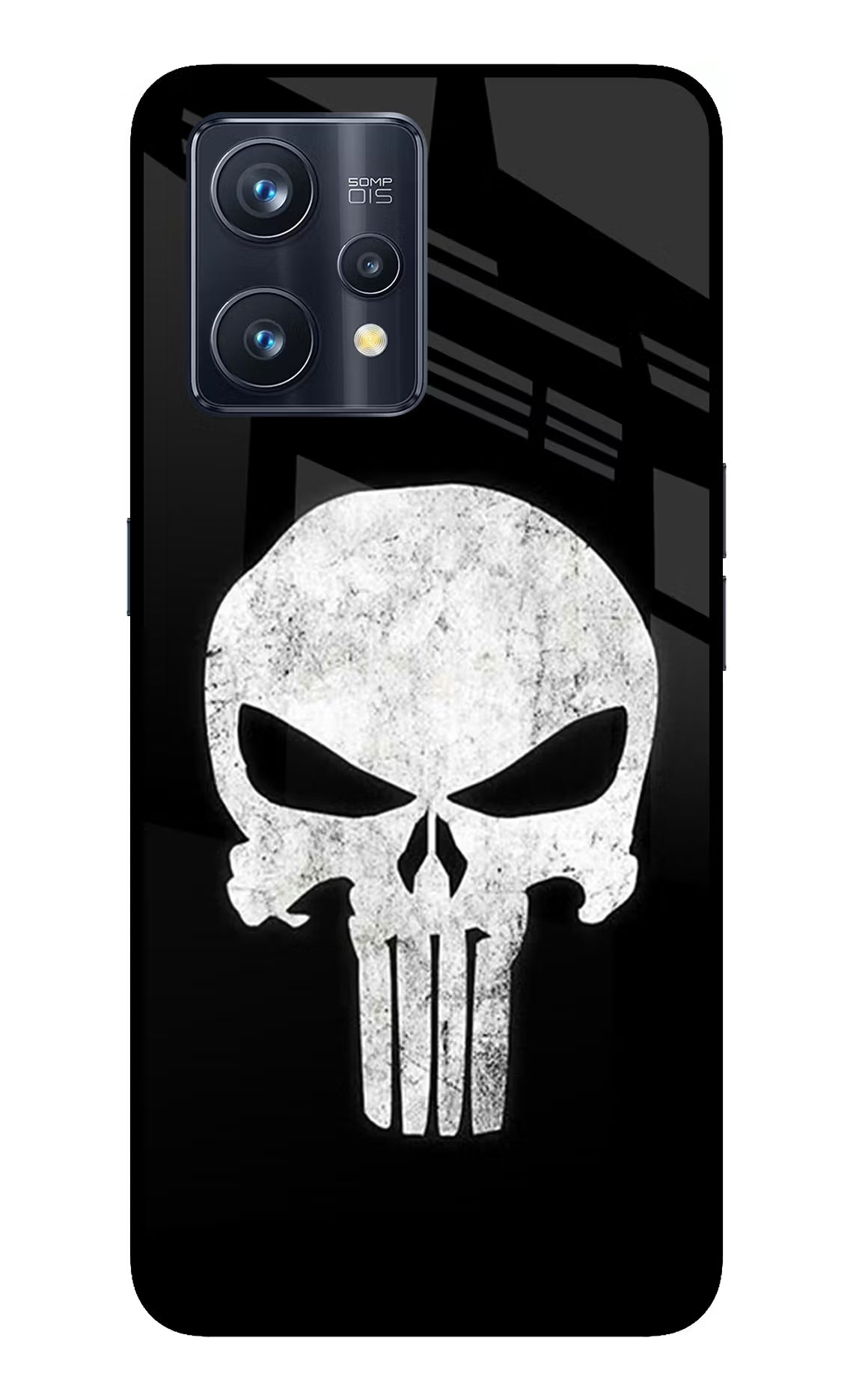 Punisher Skull Realme 9 Pro+ 5G Glass Case Back Cover by Casekaro