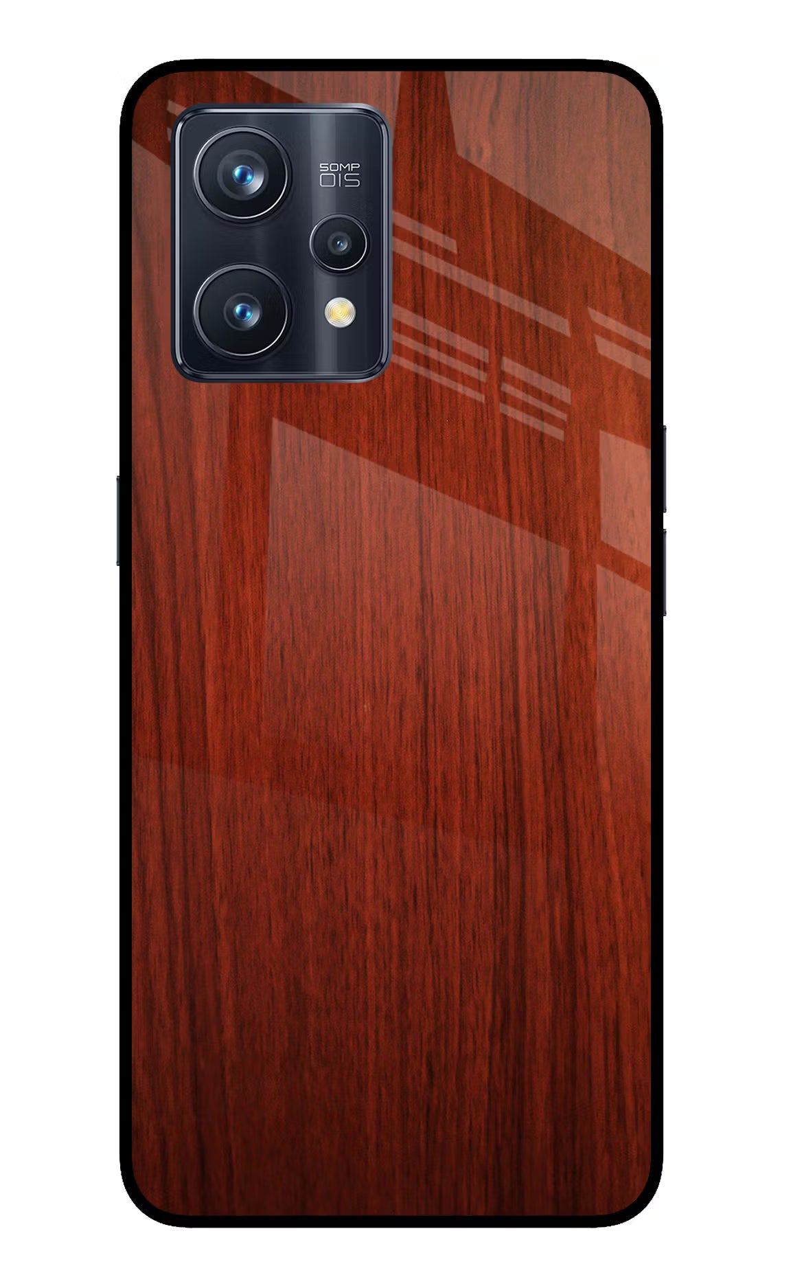Wooden Plain Pattern Realme 9 Pro+ 5G Glass Case Back Cover by Casekaro
