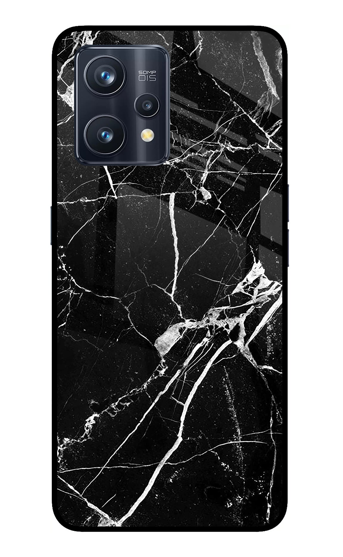 Black Marble Pattern Realme 9 Pro+ 5G Glass Case