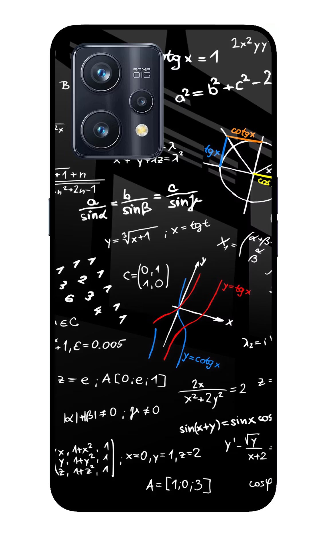 Mathematics Formula Realme 9 Pro+ 5G Glass Case Back Cover by Casekaro