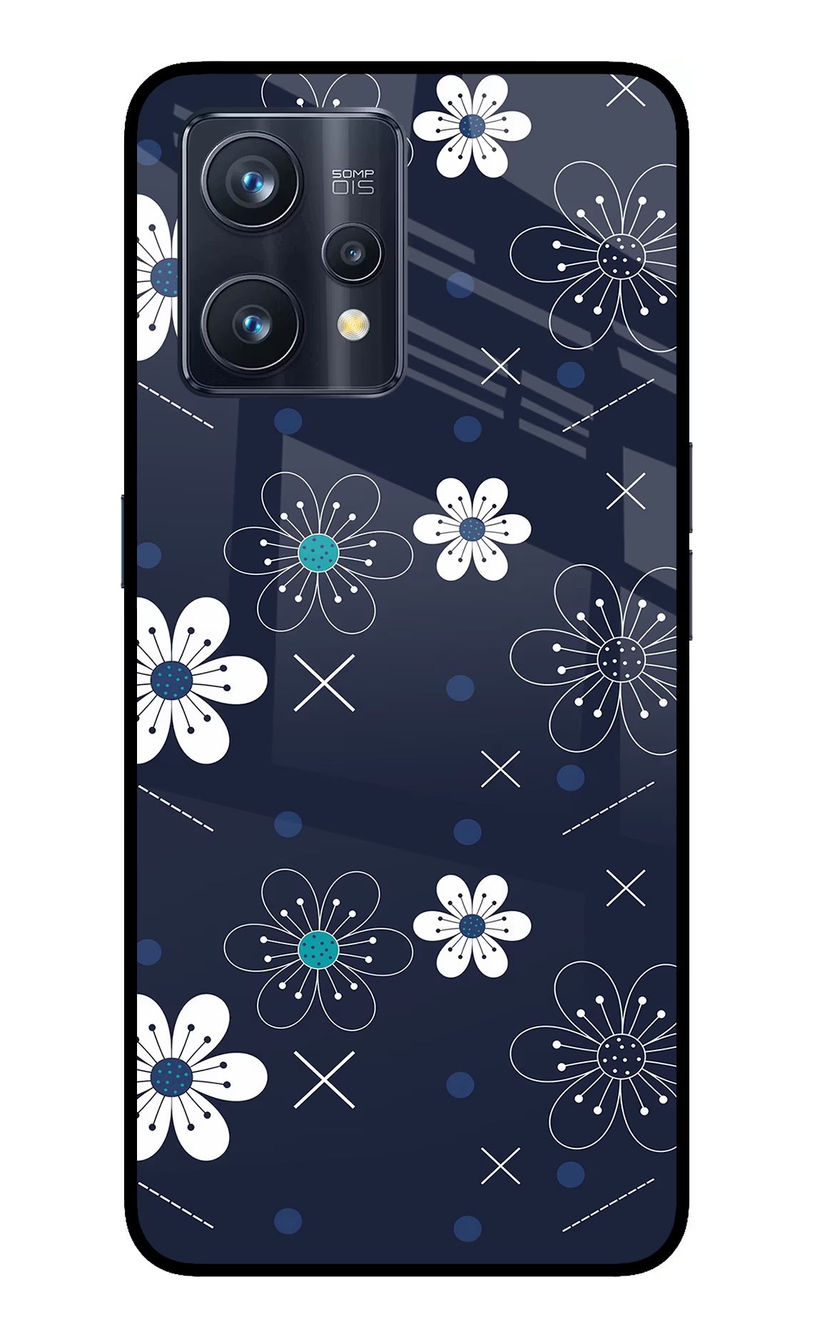 Flowers Realme 9 Pro+ 5G Glass Case Back Cover by Casekaro
