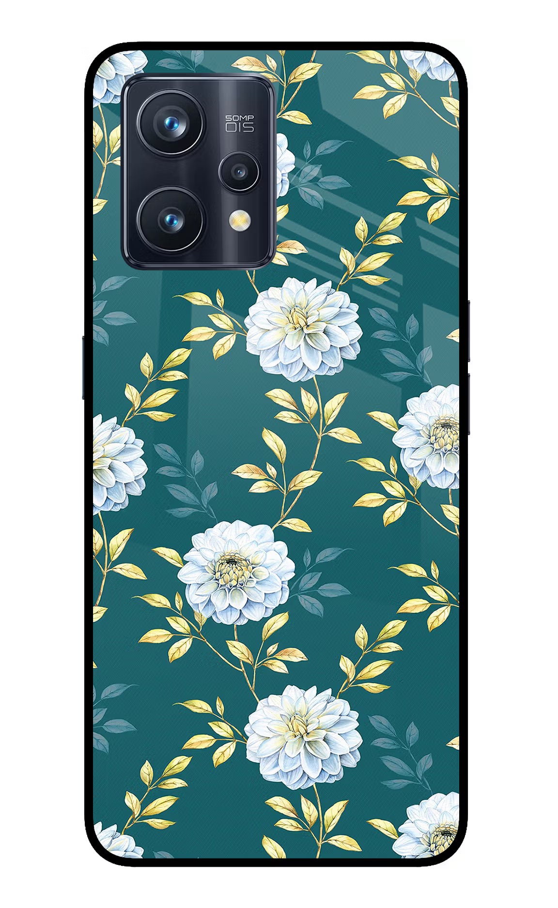 Flowers Realme 9 Pro+ 5G Glass Case Back Cover by Casekaro