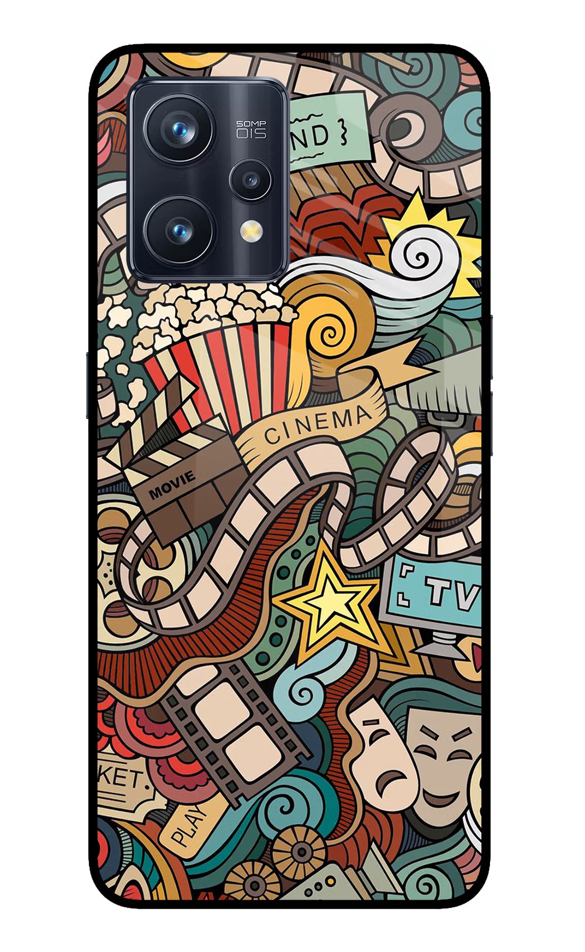 Cinema Abstract Realme 9 Pro+ 5G Glass Case Back Cover by Casekaro
