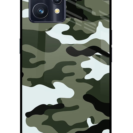Camouflage Realme 9 Pro+ 5G Glass Case Back Cover by Casekaro