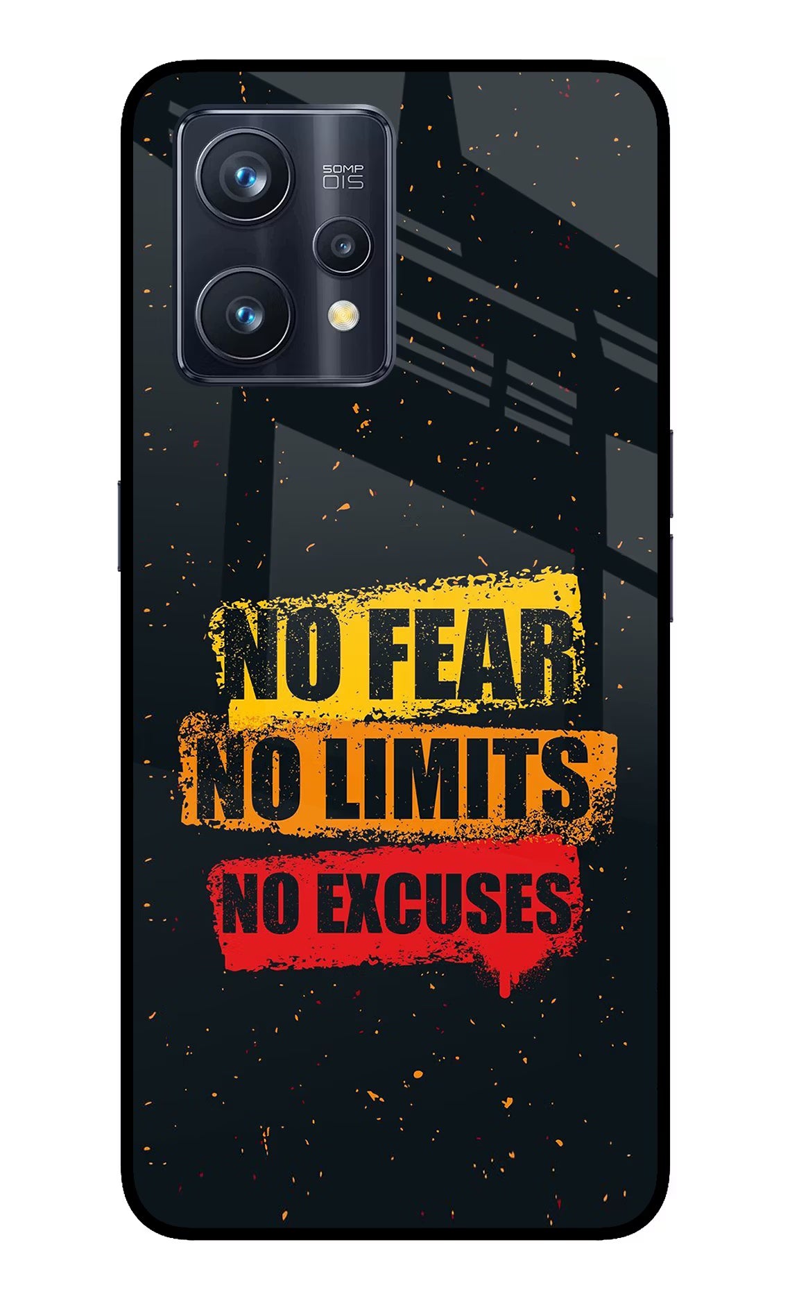 No Fear No Limits No Excuse Realme 9 Pro+ 5G Glass Case Back Cover by Casekaro